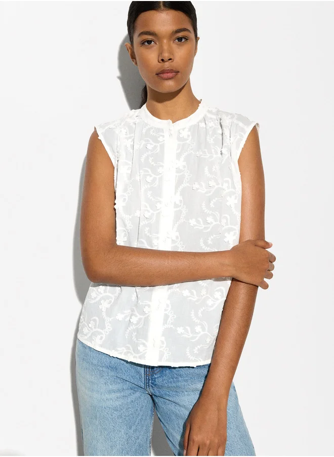 PARFOIS Embroidered Shirt