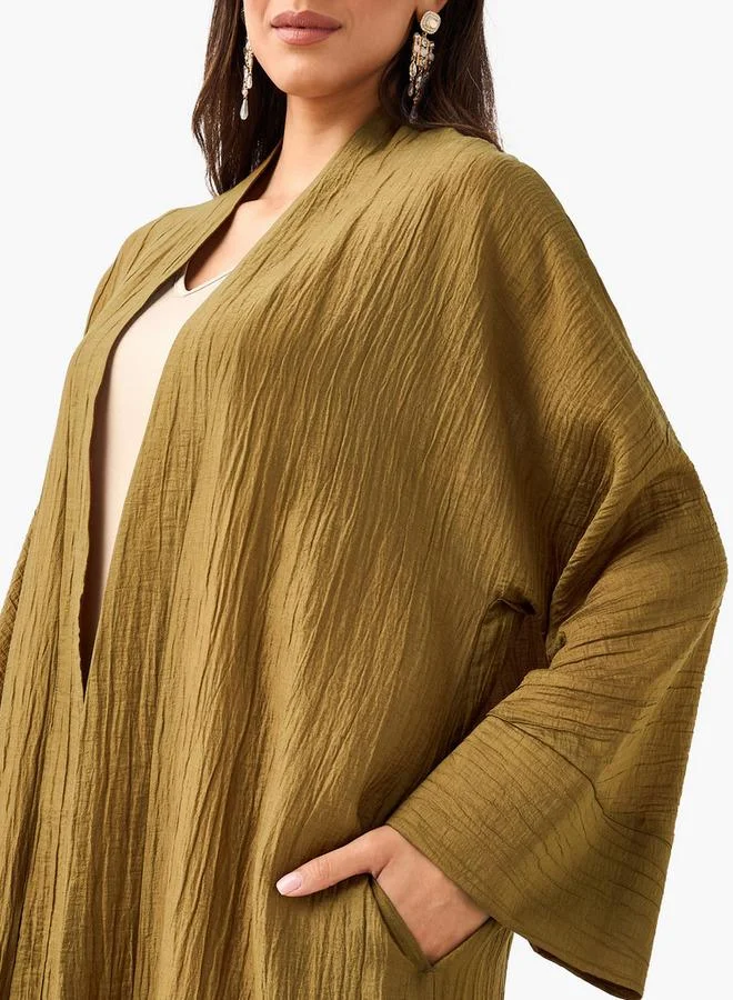 ايكونيك Iconic Relaxed Fit Longline Shrug with Pocket
