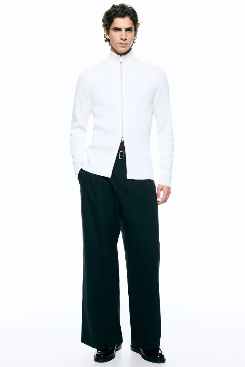 H&M  Slim Fit Rib-knit cardigan for Men | Best Price UAE
