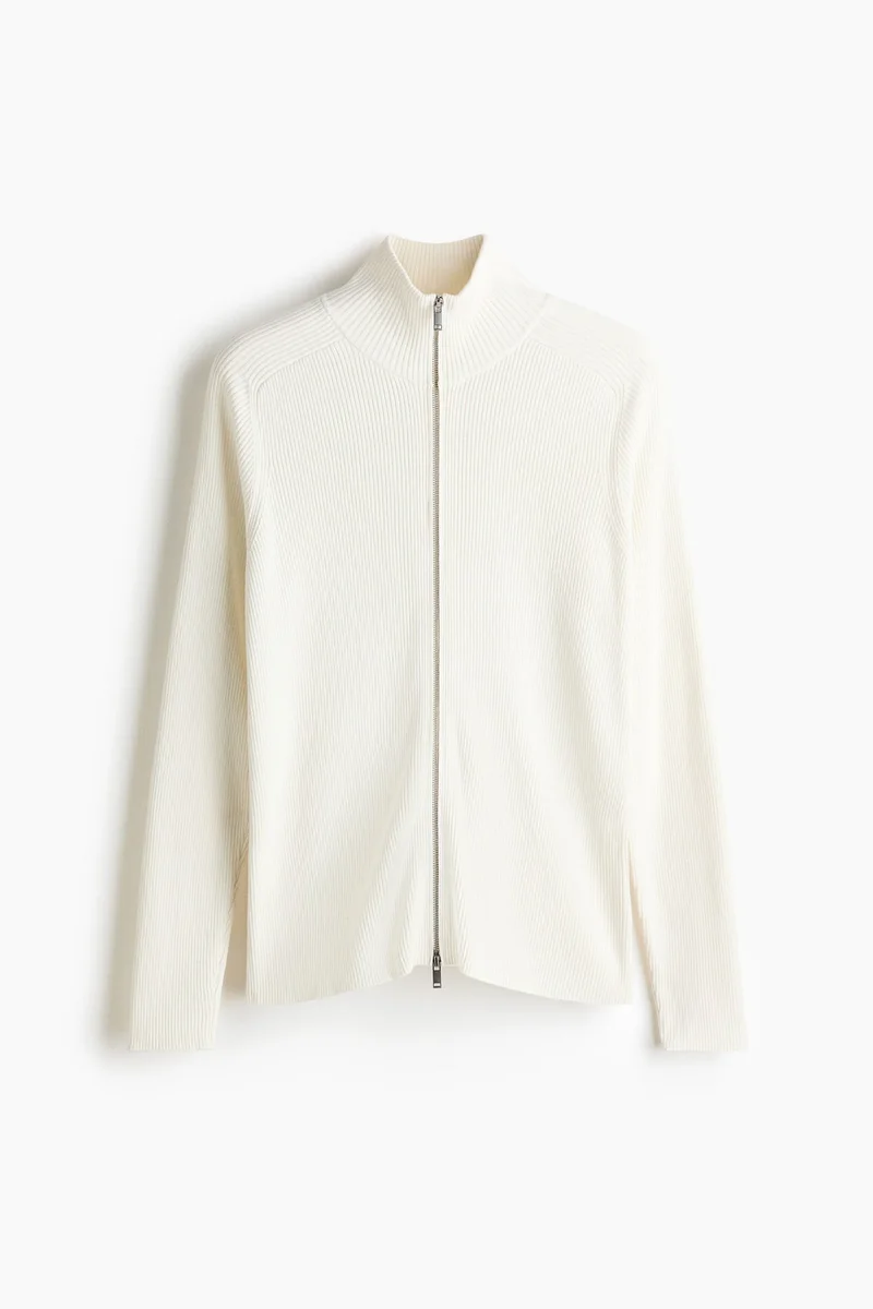 H&M  Slim Fit Rib-knit cardigan for Men | Best Price UAE