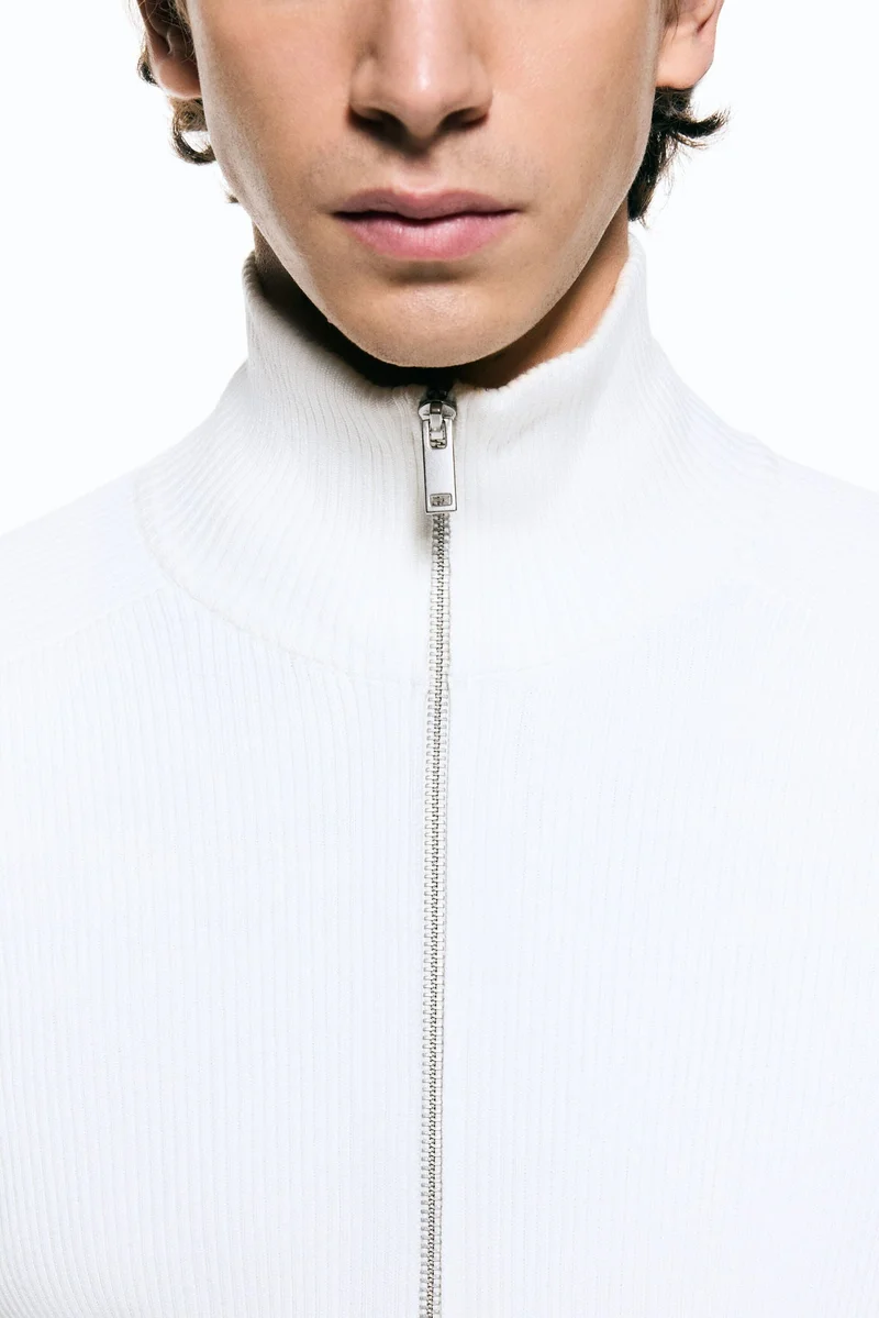 H&M Slim Fit Rib-knit cardigan