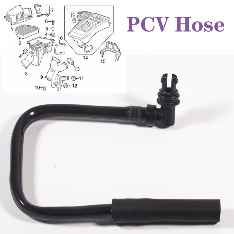 Pcv Hose: Black 2.4 Engine Positive Crankcase Ventilation Hose - Automotive Crankcase Ventilation Hose for Chevrolet Captiva Sport, Gmc Terrain, Equinox - Image 5