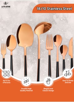 Cutlery Set 38-Piece 18&10 Stainless Steel Spoon Set - Knife and Forks with cutlery holder Tea & Ice Spoons Dinner & Cake Fork - Fruit Knife - Soup ladle - Rice Server - Service for 6 - pzsku/Z2034B07292E1FCB1F1D2Z/45/_/1680770792/6871df43-38e5-48d5-bc60-751b75697717