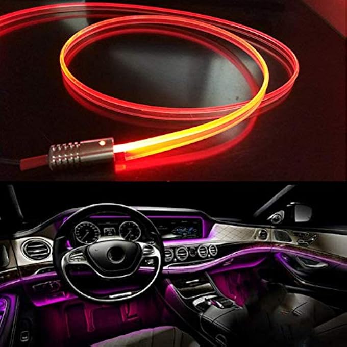 LIMOS Car Led Strip LightsMulticolor Rgb Car Interior Lights16 Million Colors With Fiber OpticAmbient Lighting Kits Sound Active Function And Wireless Bluetooth App Control 6 In 1 8 Meters - Image 3