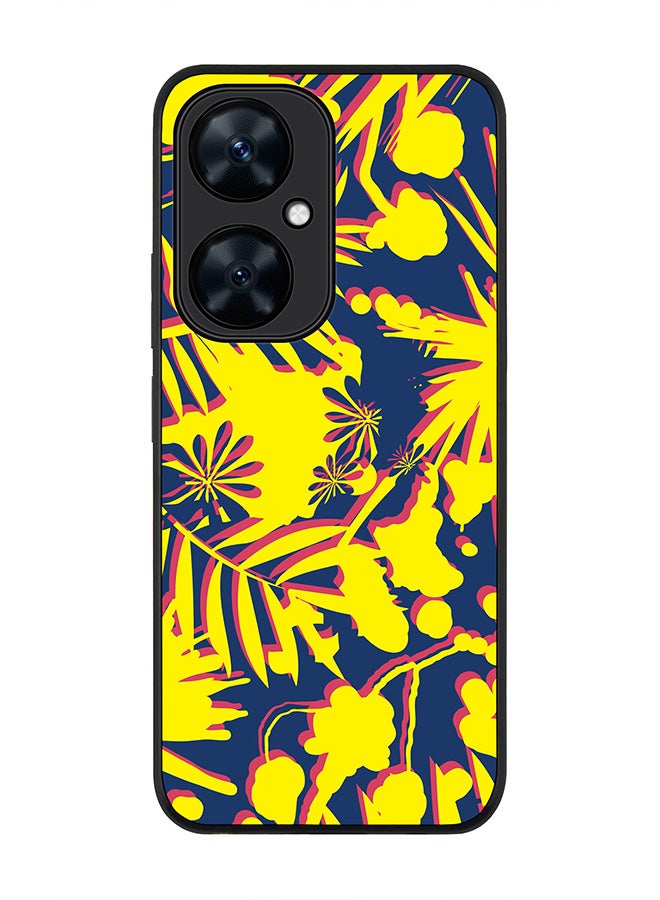 Rugged Black Edge case for Huawei nova 11i , Slim fit Soft Case Flexible Rubber Edges Anti Drop TPU Gel Thin Cover - Hawaii Jungle