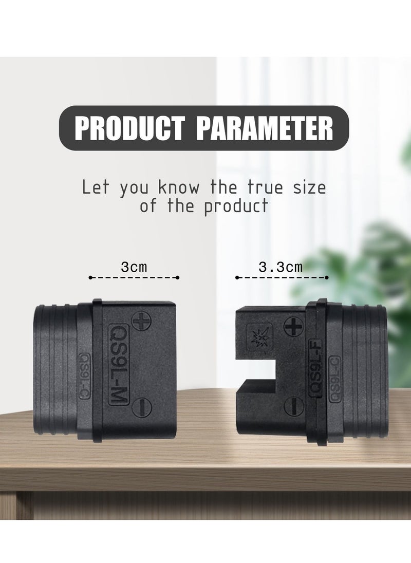 Excefore 180 Amp High Current Quick Connector, Anti-Spark Connector 6-10 Gauge Quick Connect/Disconnect Battery Terminal for Golf E-Bike RV Winches Lifts Motor- 2 Pcs Qs9L  - Image 4