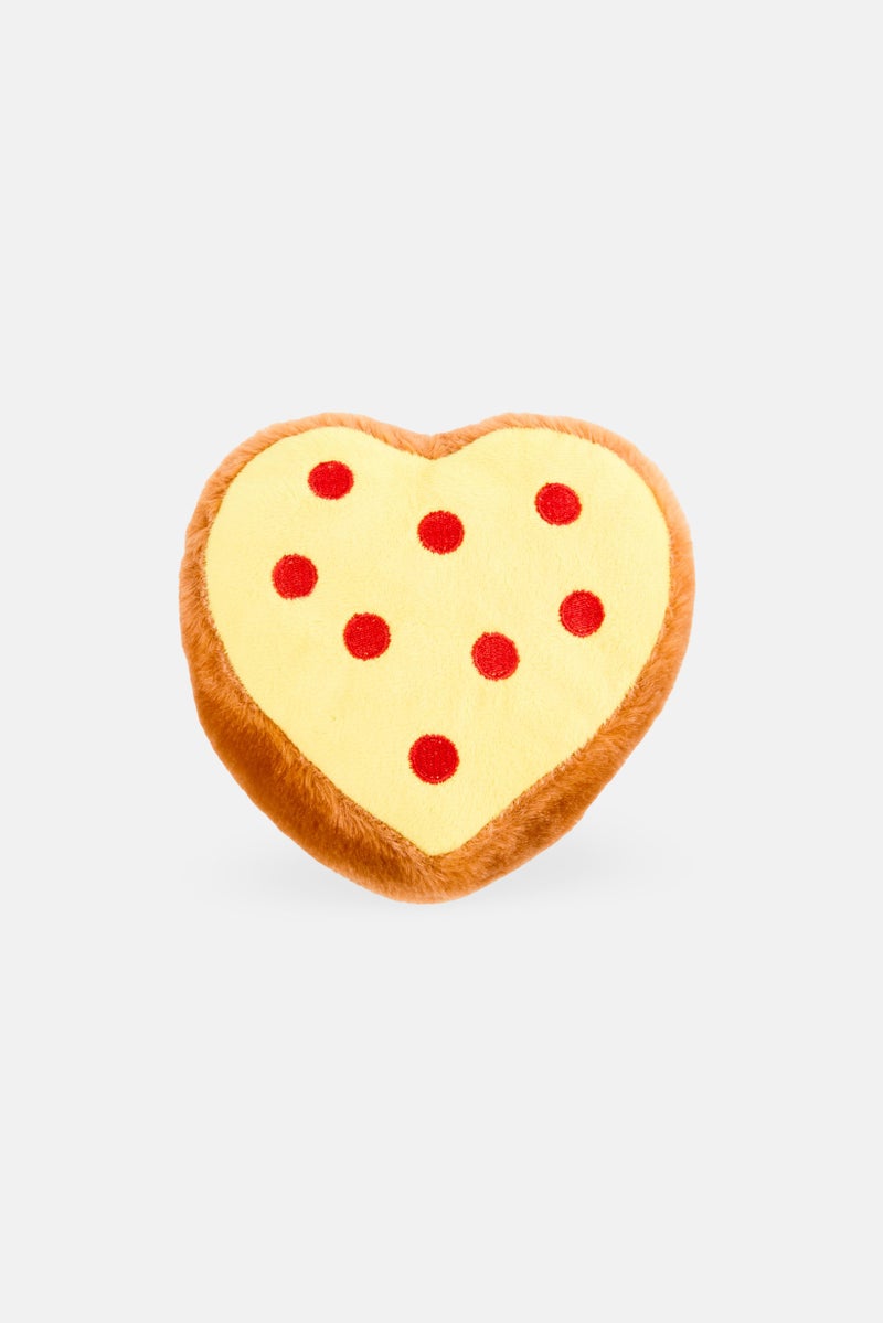 Posh Paws 2 Pieces Squeak Me Pizza Heart And Roller Plush Toy, Multicolor  - Image 3