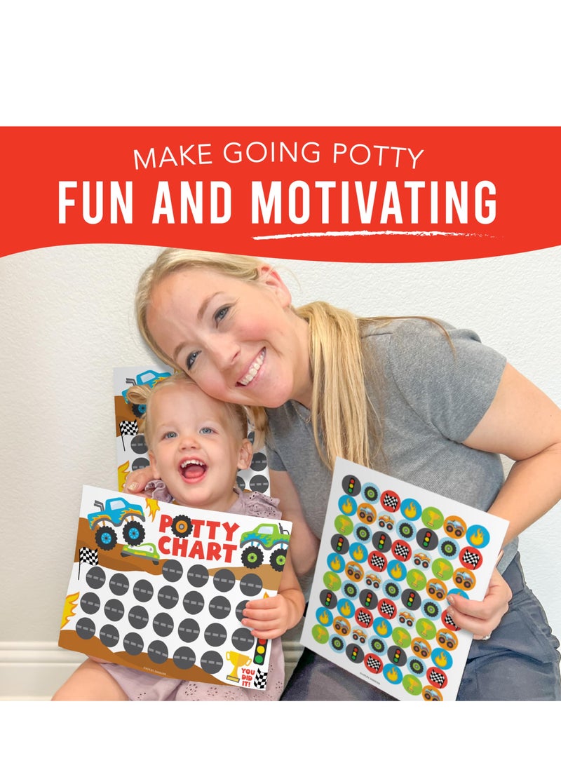 Beauenty 10 Sheet Potty Training Chart, Potty Training Chart with Stickers Toilet, Potty Training Charts Stickers for Toddlers, Fun and Motivating Themes for Every Child (Truck) - Image 5