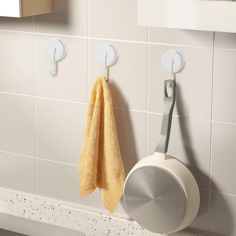 TOYANDONA Heavy Duty Rotatable Suction Cup Hooks 4pcs Large Bathroom Window Suction Hooks for Shower Towel Wreath Hanging Organizer - Image 5