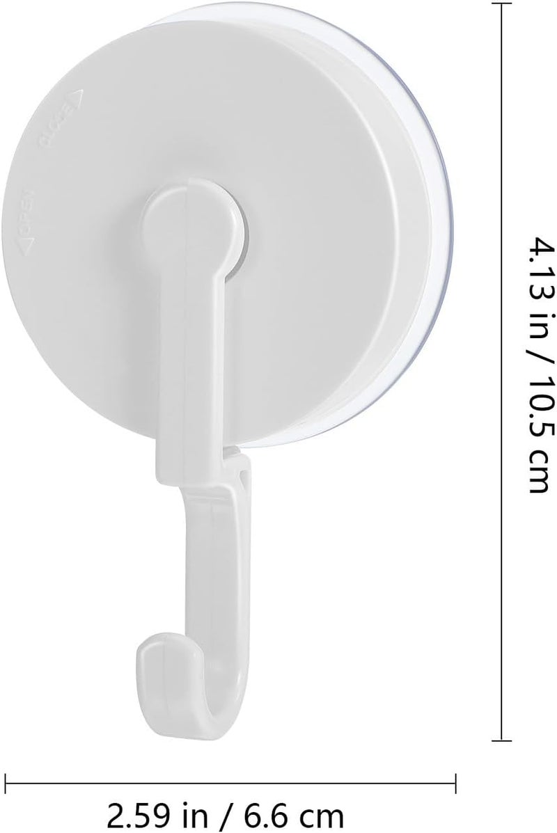 TOYANDONA Heavy Duty Rotatable Suction Cup Hooks 4pcs Large Bathroom Window Suction Hooks for Shower Towel Wreath Hanging Organizer - Image 2