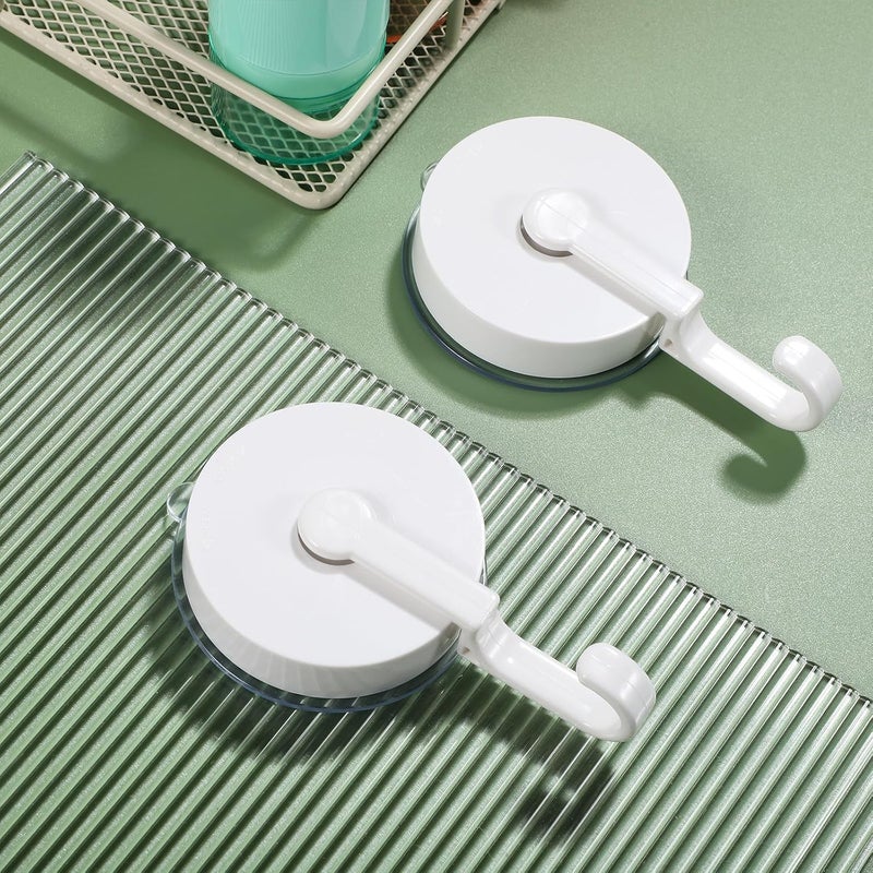 TOYANDONA Heavy Duty Rotatable Suction Cup Hooks 4pcs Large Bathroom Window Suction Hooks for Shower Towel Wreath Hanging Organizer - Image 3
