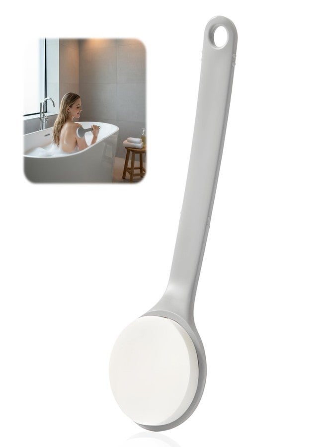 xinxingin Dry Brushing Body Brush, Back Scrubber for Bathing with Long Handle, Dry Brush for Skin Exfoliation and Lotion Applicator for Back, Grey, 29.5 cm (11.6 in) - Image 1