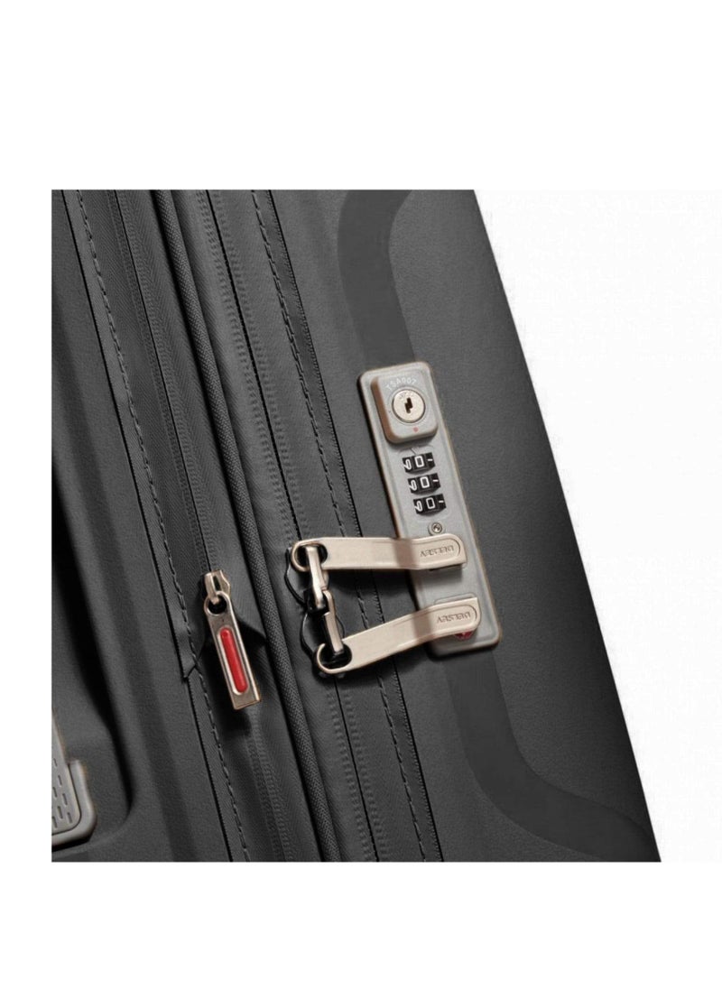 DELSEY Paris Recycled Clavel 83Cm Expandable 4 Double Wheel Check-In Luggage Trolley Black  - Image 5