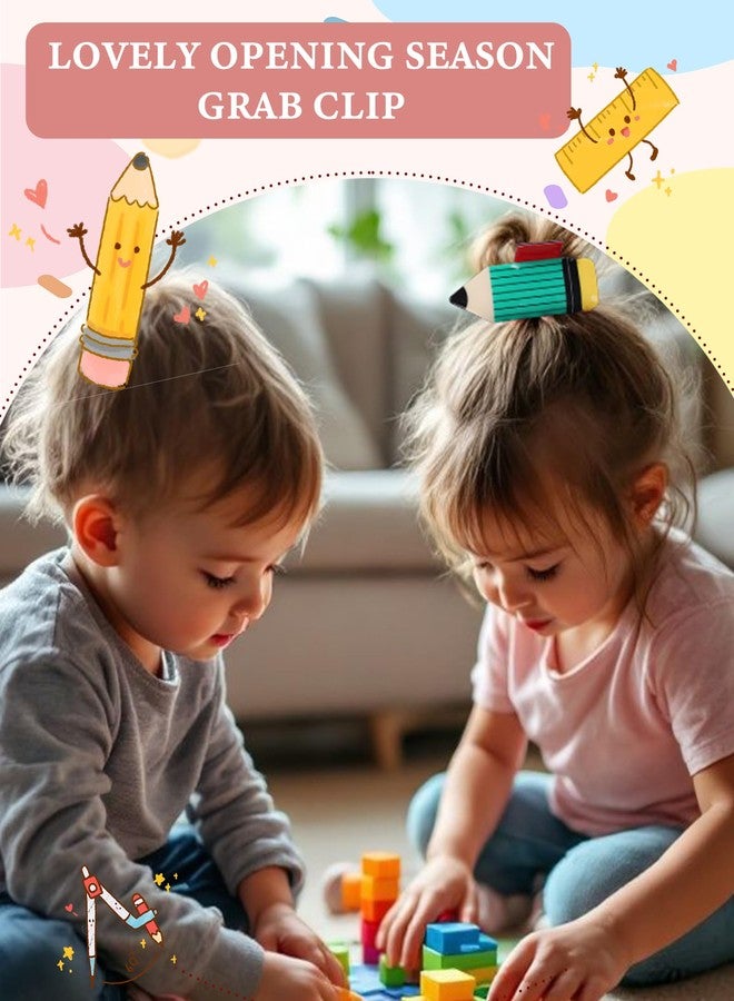 HAIMEIKANG 3 Pcs Pencil Hair Claw Clips for Teacher - Back-to-School Themed Cute Hair Barrettes - Teacher Appreciation Gifts, Party Costume, Christmas Accessories for Thick/Thin Hair - Image 5