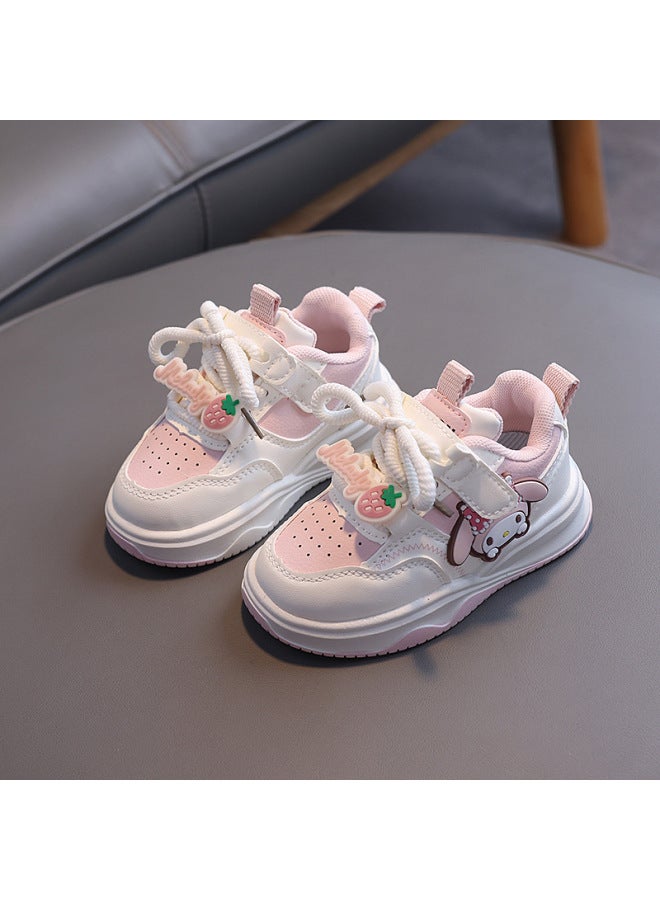 Women's Shoes Children's Sneaker Autumn New Soft Bottom Casual Shoes Children's Non-slip Running Shoes Leather Cartoon