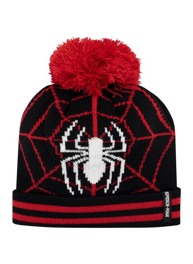 MARVEL Kids Winter Hat and Gloves Set Spiderman Black One Size - Image 2