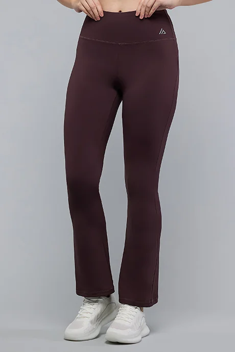 أر أند بي Solid Flared Pants with Elastic Waist