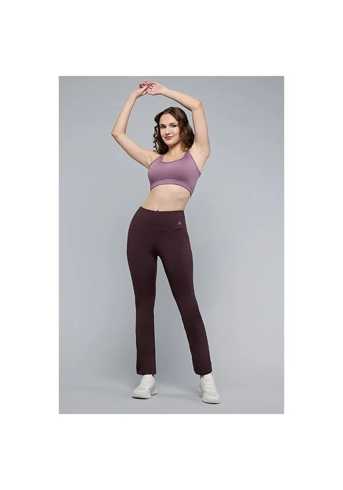 R&b Solid Flared Pants with Elastic Waist