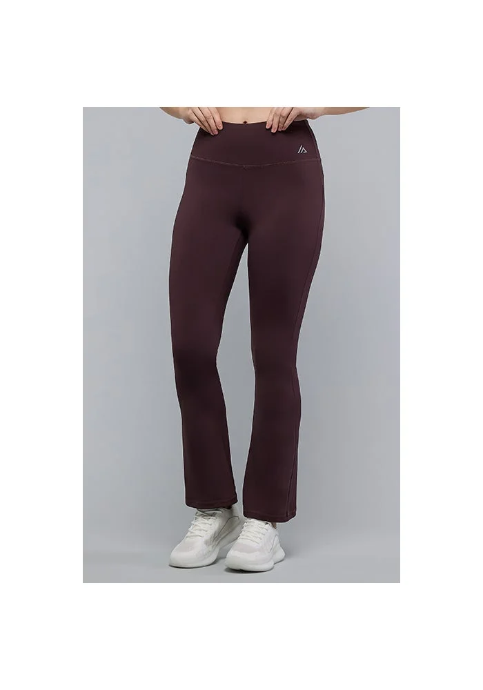 R&b Solid Flared Pants with Elastic Waist