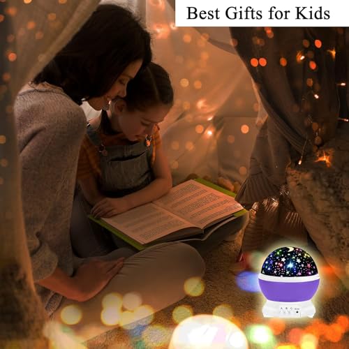 LOGROTATE Star Master Projector Night Light – Romantic LED Sky Projector Lamp with USB Cable – Colorful Rotating Galaxy Light for Bedroom, Kids, and Home Décor(Purple) - Image 5