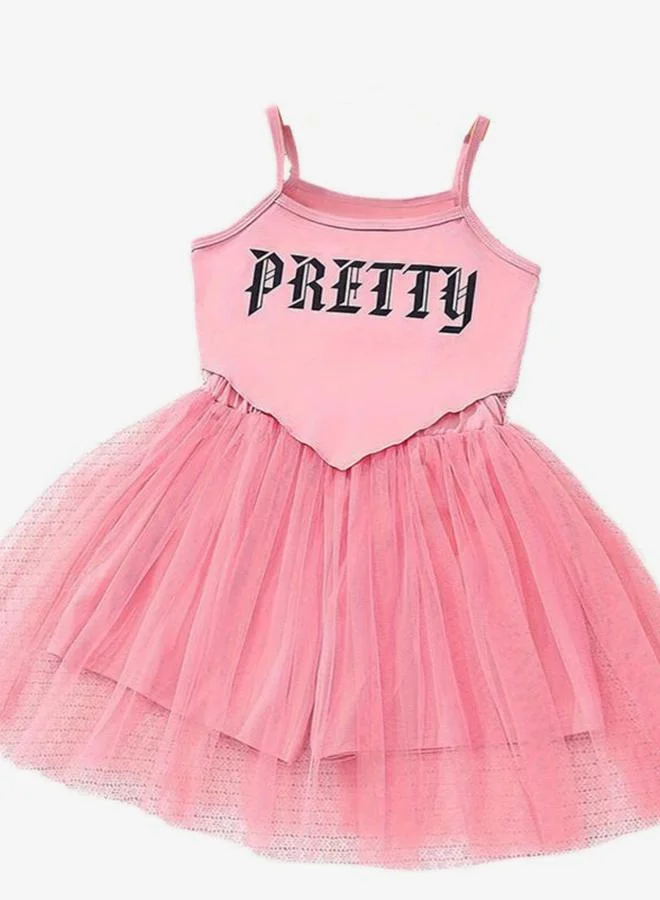 Take Two  Girls Strappy V-Shaped Hem Cami Top And Mesh Ruffle Mini Skirt Set for Women | Best Price UAE