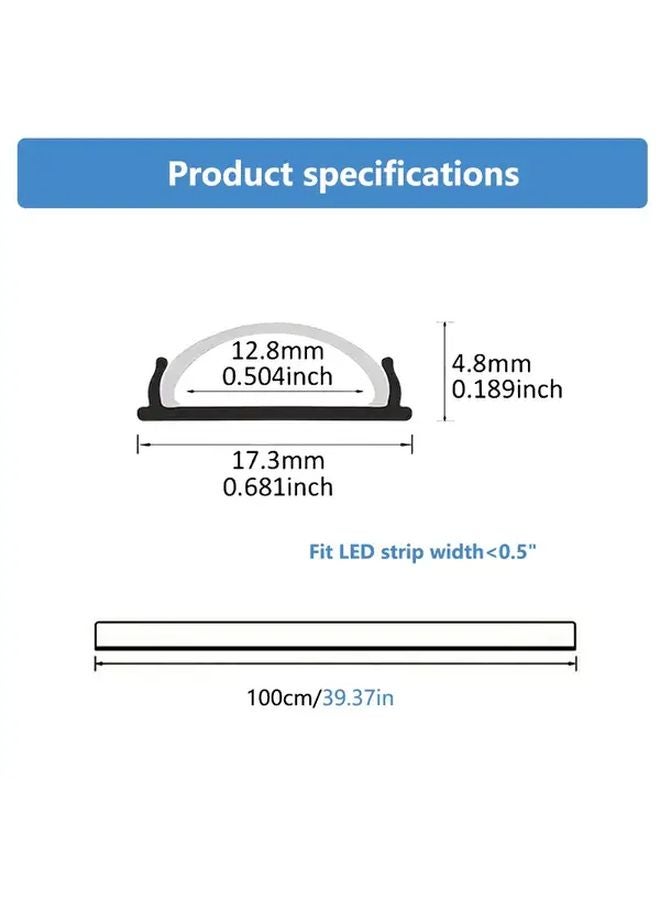White Alu White Cover Flexible LED Channel Housing Tracks 6pcs Bendable Aluminum Slots - Image 4