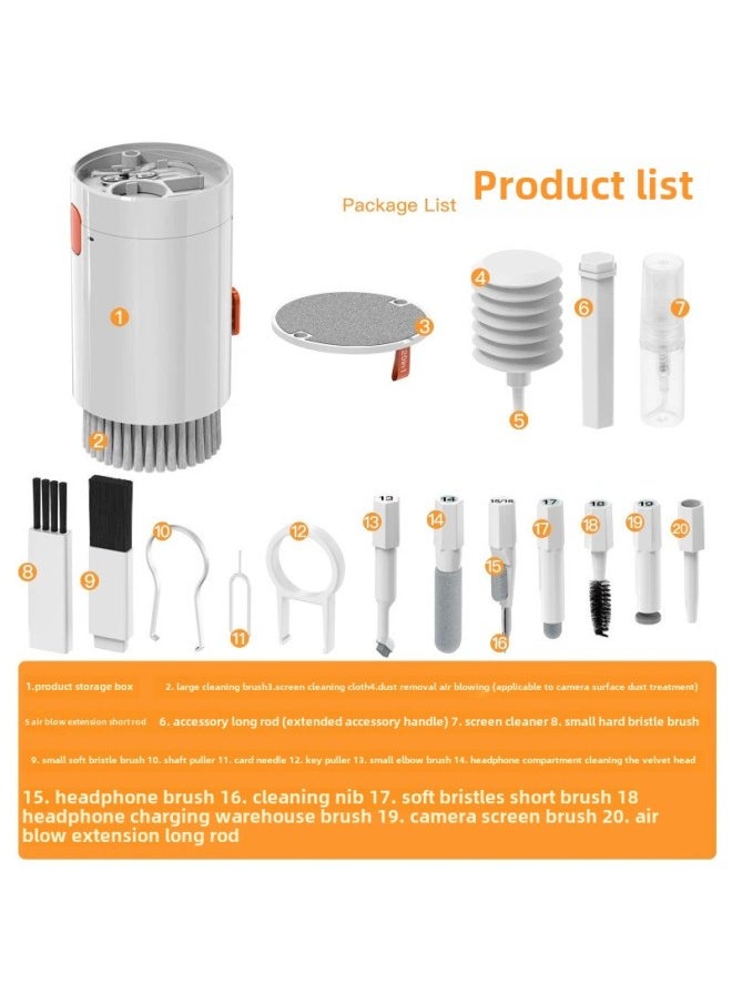 Generic - Explosions Q20 Computer Keyboard Cleaning Suit Bluetooth Headset Cleaning Pen Mobile Phone Screen Dust Removal-Color:Q21 Vacuum Cleaner Set (including Detergent) - Image 1