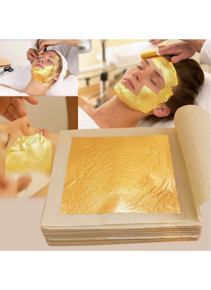 ASK VARK WALA 10Pcs Edible Gold Leaf24K Gold Leaf Sheets for Cakes Drinks Decoration Side Length 1510cm 10  - Image 2