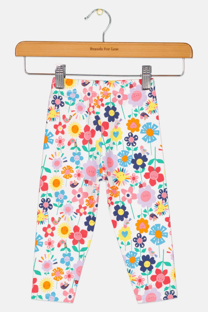 Hamleys Toddlers Girl Floral Print Leggings, Multicolor - Image 2