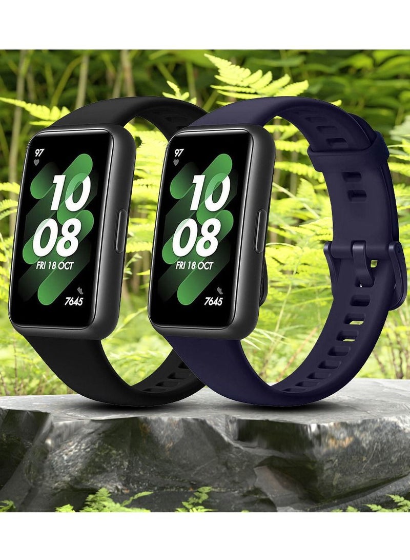 CATANES 2 Pack Of Huawei Band 7 Watch Band for Men Women Sport Watch Strap Lightweight Silicone Replacement Band Multicolour 11 - Image 2