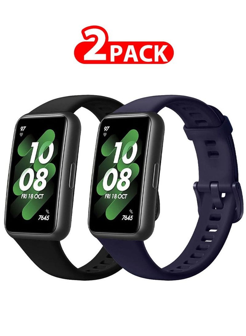 CATANES 2 Pack Of Huawei Band 7 Watch Band for Men Women Sport Watch Strap Lightweight Silicone Replacement Band Multicolour 11 - Image 1