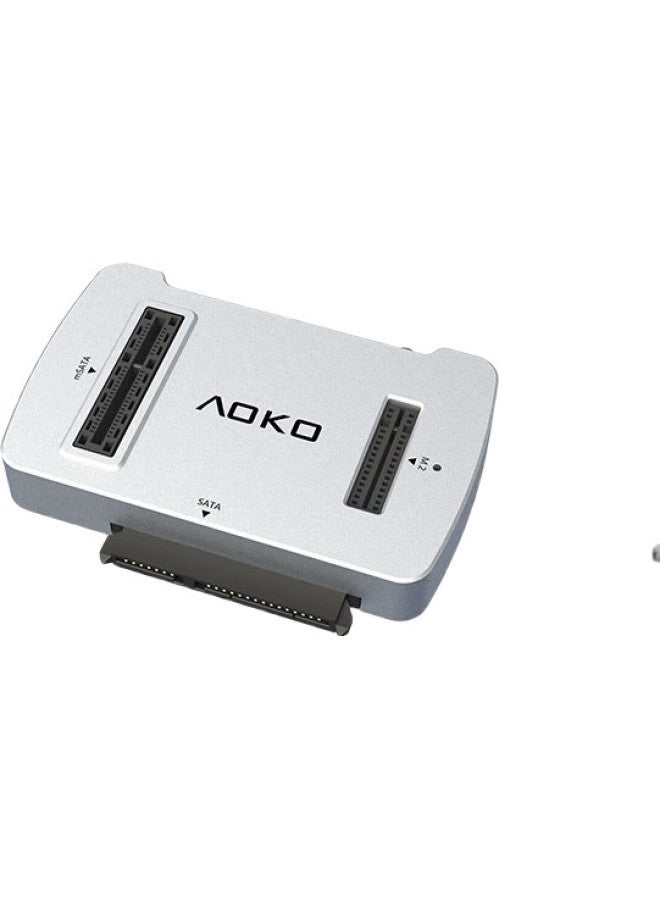 Aoko Msata/M.2 Sata/Nvme Ssd Enclosure Base, 2.5/3.5" Sata Mechanical Multi-Functional Read Disc Drive, M2 To Usb Dual Protocol Adapter, Am10Sl - Image 1