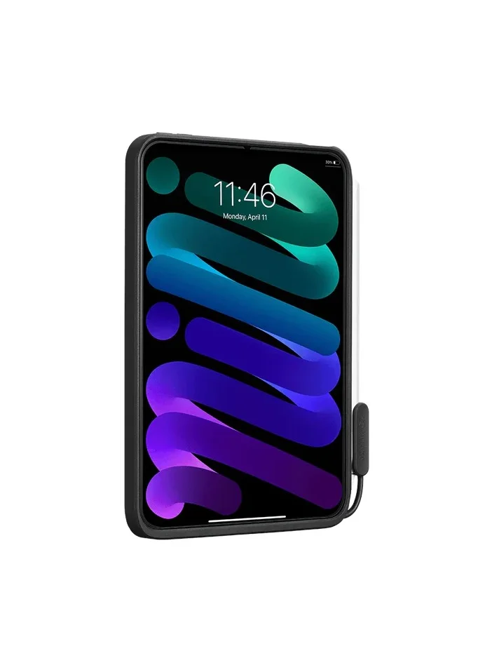 PITAKA Magez Case Pro for IPAD Mini 6 With Pita Flow Charge / Great Protection / Compatible with Magez Charging Stand for Tablets / - Black/Grey Twill