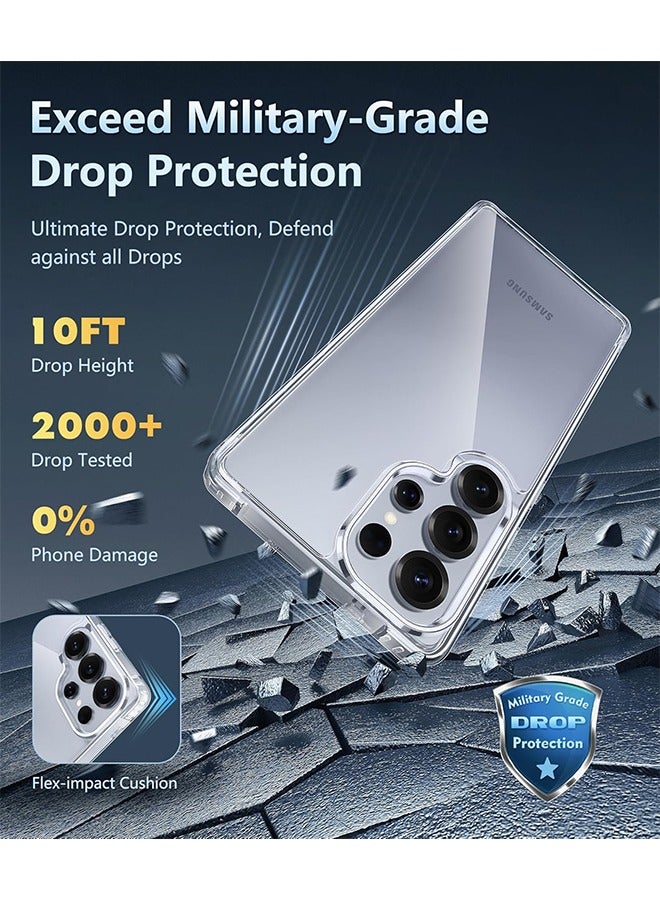 Lemon Samsung Galaxy S25-Ultra Case,  Grade Drop Protection Anti Yellowing Cell Phone Cover, Rugged Shockproof Protective Bumper Transparent Cases(Clear) - Image 4