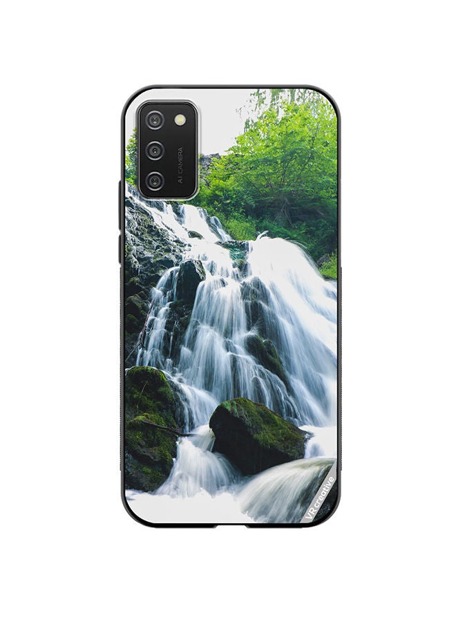 VR CREATIVE Protective Case Cover For Samsung Galaxy A03s Waterfall Design Multicolour - Image 1
