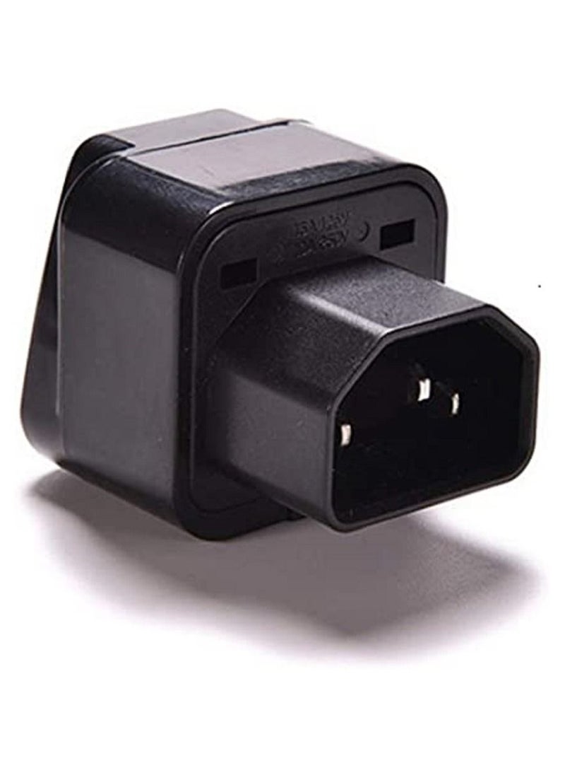 IEC C14 to Universal Female AU US UK EU C13 Safe Socket Power Adapter Plug