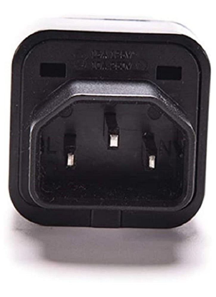 IEC C14 to Universal Female AU US UK EU C13 Safe Socket Power Adapter Plug
