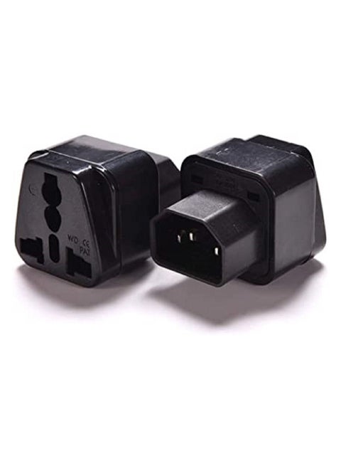 IEC C14 to Universal Female AU US UK EU C13 Safe Socket Power Adapter Plug