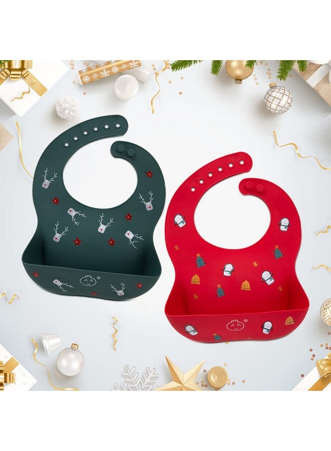 Little Dimsum Baby Bib Silicone Adjustable Waterproof - Soft Comfortable Feeding Bib with Food Catcher for Infants and Toddlers, Easy-Clean Design - Image 2