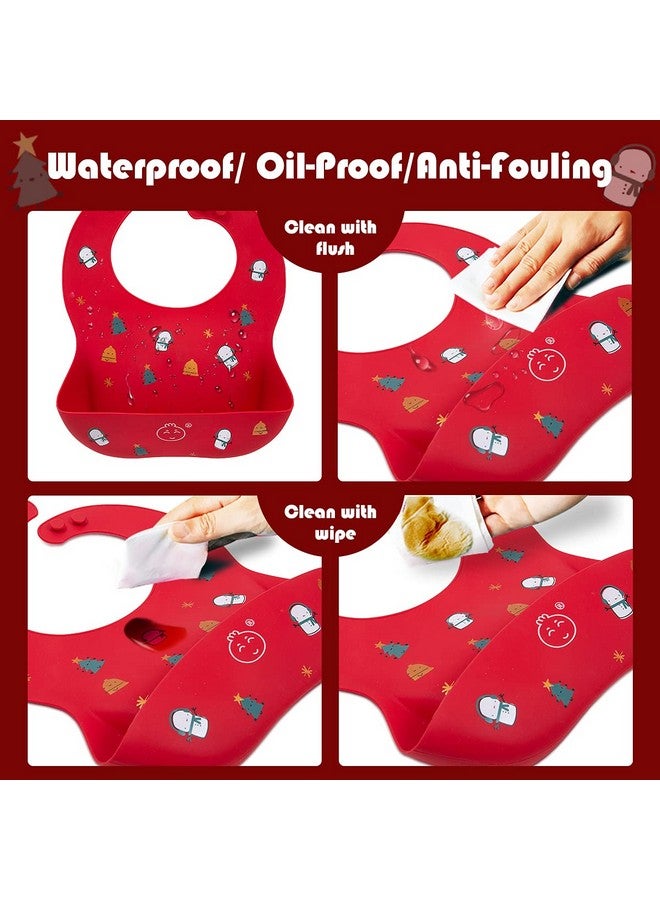 Little Dimsum Baby Bib Silicone Adjustable Waterproof - Soft Comfortable Feeding Bib with Food Catcher for Infants and Toddlers, Easy-Clean Design - Image 4