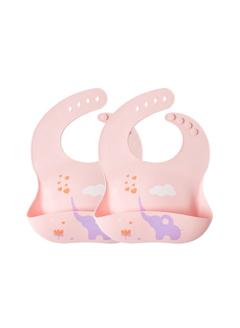 Muslin Tree 2-Piece Waterproof Silicone Baby Bibs  - Image 1