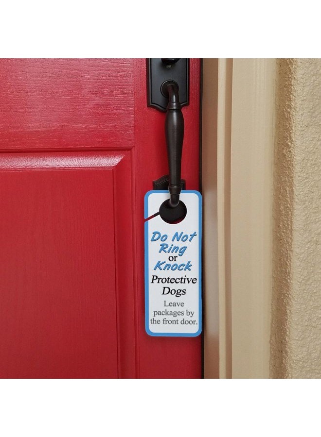GRAPHICS & MORE and Do Not Ring or Knock Protective Dogs Leave Packages by The Front Door Plastic Door Knob Hanger Sign - Image 2