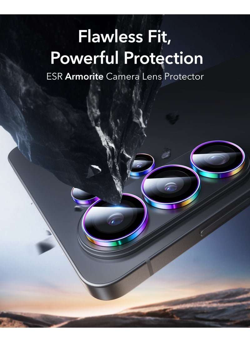 اي اس ار ESR for Samsung Galaxy S26 Ultra Camera Lens Protector, Individual Lens Protectors, Ultra-Thin Tempered Glass with Aluminum Edging, Case Friendly, 1 Set Chromatic - Image 2