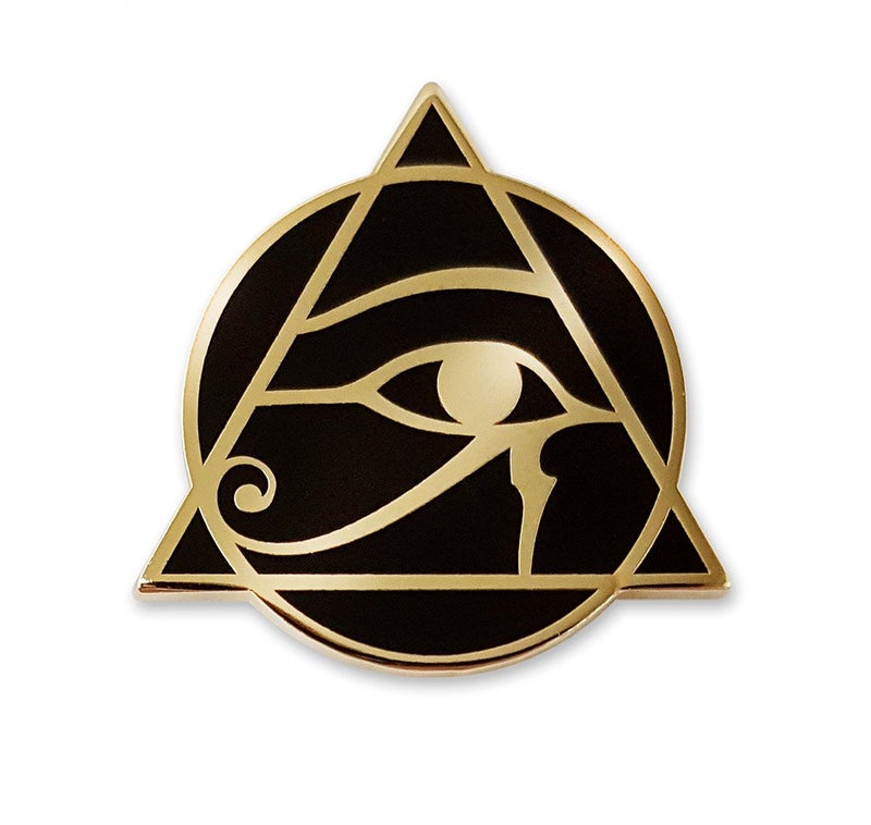 Pinsanity Egyptian Eye of Horus Enamel Lapel Pin - Image 1