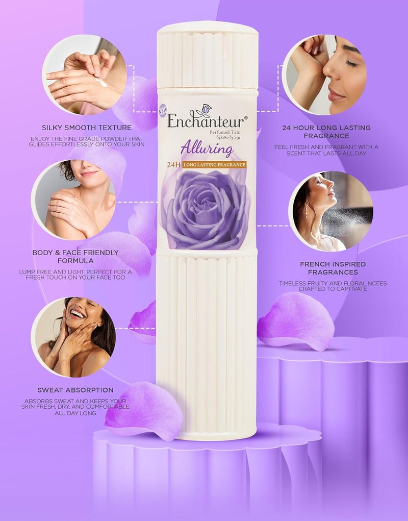 Enchanteur Talc Set - Romantic & Alluring (2 x 250 gm) - Image 3