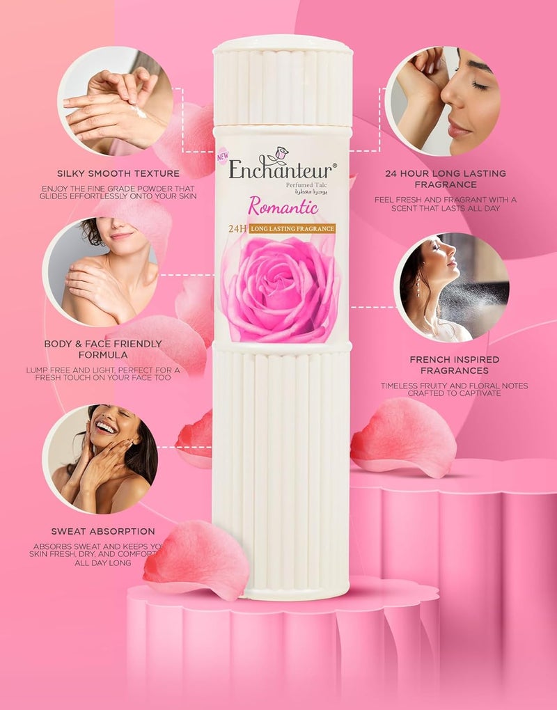 Enchanteur Talc Set - Romantic & Alluring (2 x 250 gm) - Image 2