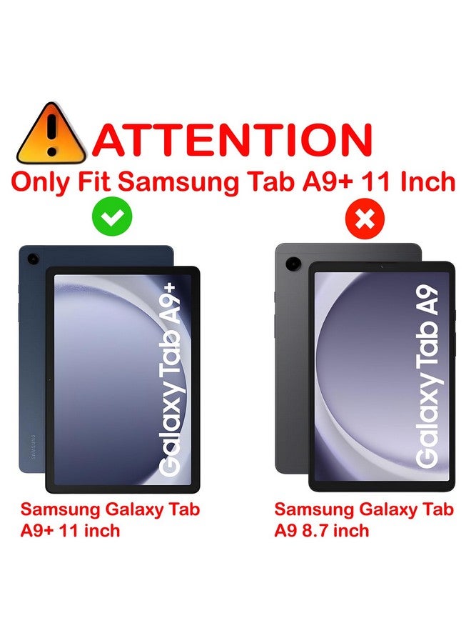 ProElite Cover for Samsung Galaxy Tab A9 Plus 11 inch Case Cover, Smart Flip Case Cover for Samsung Galaxy Tab A9+ 11 inch Translucent Back with Stylus Pen, Black - Image 2