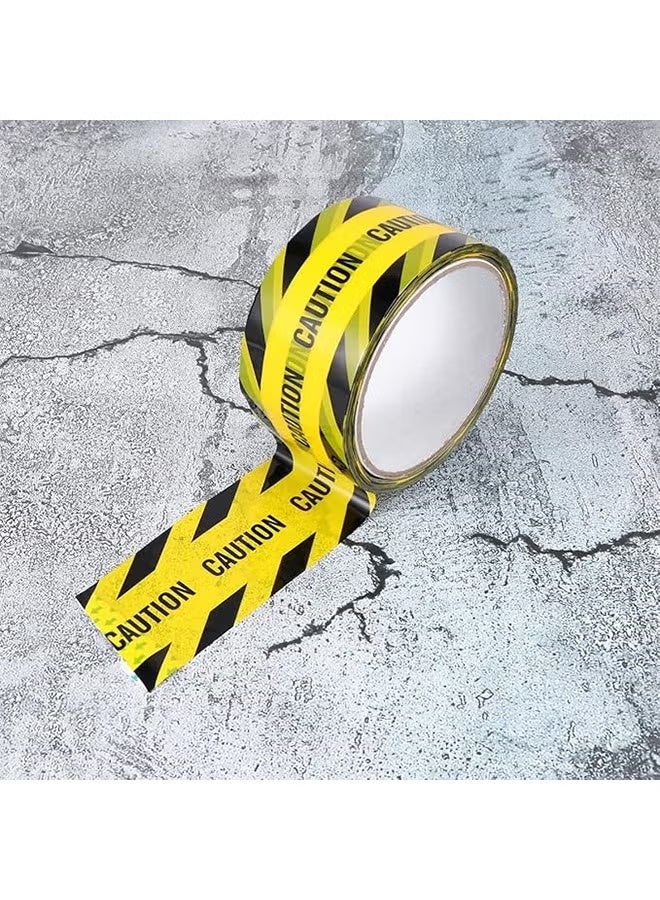 HTKCRX Warning Tape Self-Adhesive - Caution, Packaging Tape, Yellow and Black Anti Slip Sticker Self Adhesive Masking Tape Safety Strip for Marking Floors Walls Step Floor Tape Black Duct Tape - Image 5