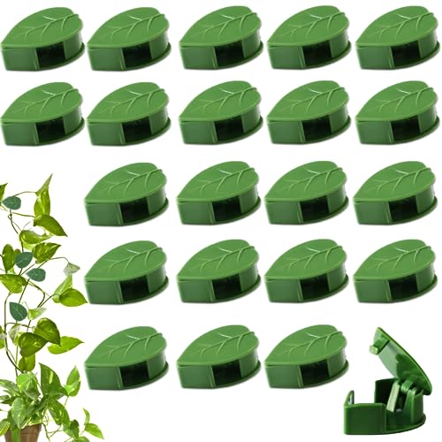 HNHMT 60 pcs Plant Wall Clips with 72 Pieces Acrylic Adhesive Sticker,Plant Climbing Wall Fixture Clips Plant Fixer Invisible Wall Vines Fixing Clips Self-Adhesive Hook Plant Clips Plant Vine Traction - Image 1