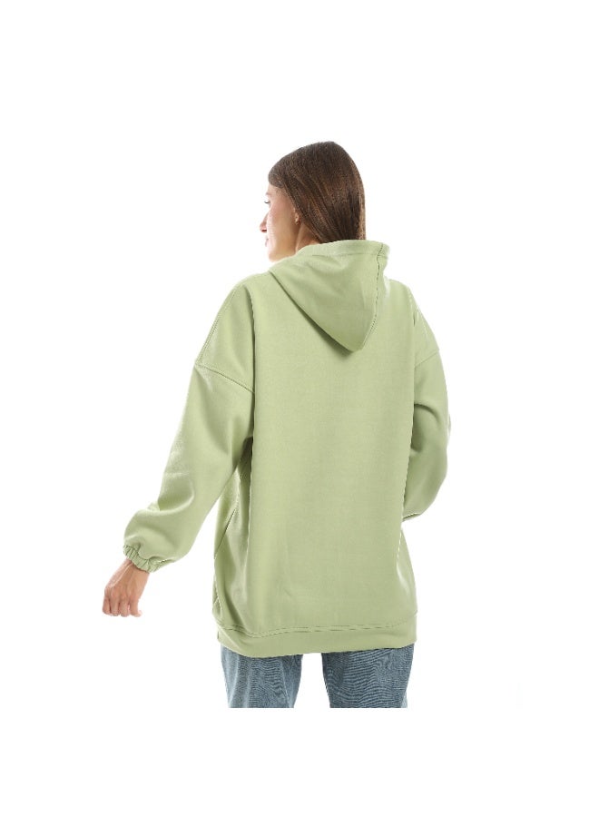 سيزار هودي اوفر سايز حريمي مطبوع بصورة امرأة - Image 3